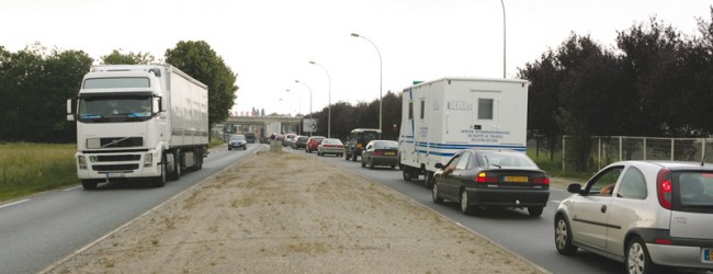 Trafic très dense sur la RN154 à l'entrée Sud de Chartres