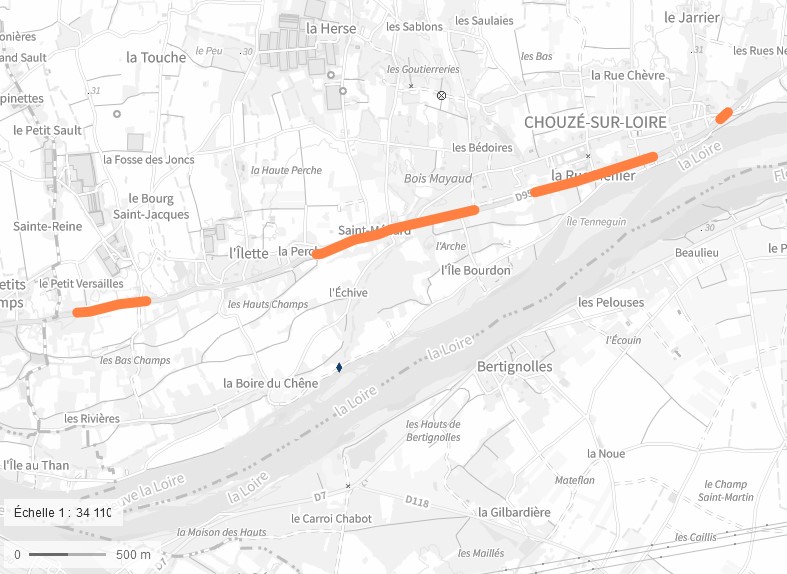 Localisation des secteurs de travaux