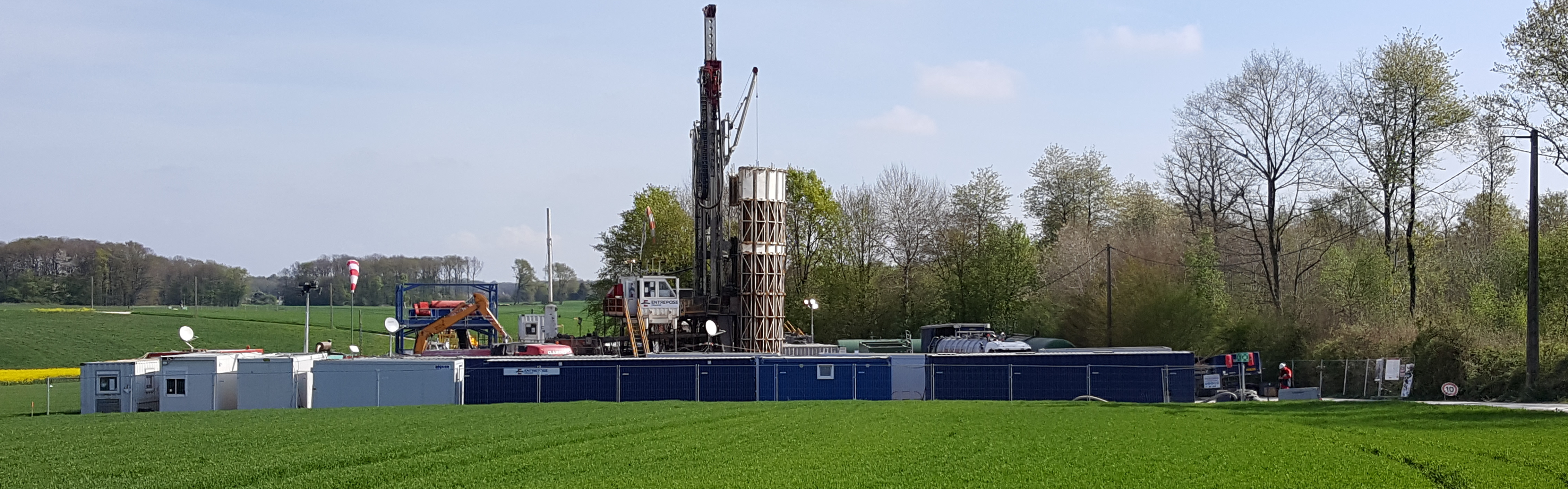Forage du puits SF 72H à Saint-Firmin-des-Bois en avril 2017